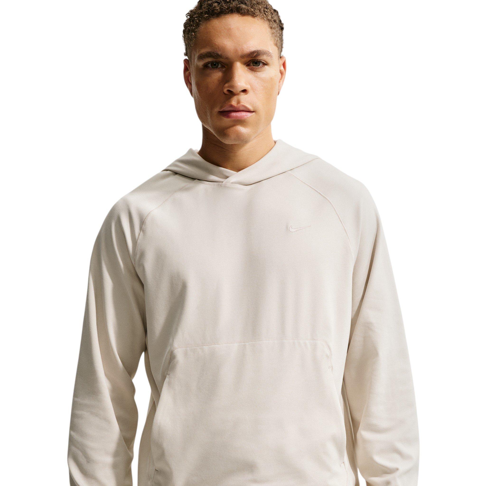 Nike Men's Primary NanoKnit Dri-FIT UV Protection Pullover Performance Hoodie - LT BROWN